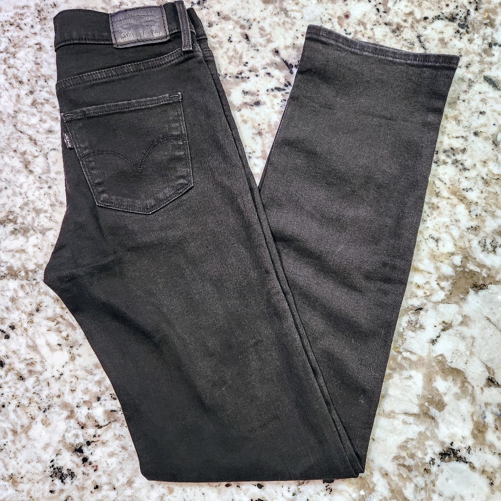 Levi's 314 Shaping Straight Jeans Mid Rise Size 25 - Picture 4 of 9